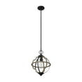 thumbnail image 5 of Hunter - Stone Creek 1-light French Oak, Medium Size Pendant Light, Dimmable, Rustic Style, Sphere Shaped, for Bedrooms, Dining, Living Rooms - 19221, 5 of 8