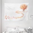thumbnail image 1 of Autumn Tapestry, Maple Tree in the September with Swirled Music Sheet and Notes Warm Colored Design, Wall Hanging for Bedroom Living Room Dorm Decor, 80W X 60L Inches, Multicolor, by Ambesonne, 1 of 2