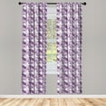 thumbnail image 4 of Ambesonne Butterfly Window Curtains, Abstract Exotic Wings, Each 28" W x 84" L, Pale Pink Lavender, 4 of 4