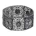 thumbnail image 3 of 1928 Jewelry Square Filigree Flower Crystal Stretch Bracelet, 3 of 4