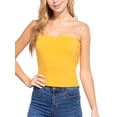 thumbnail image 5 of FashionMille Women Strapless Slim Fit Tube Top Elastic Band Double Layered Casual Bandeau Sexy Bra Top, 5 of 6