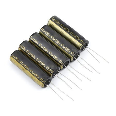 

Sovob 5pcs 450V 47UF Aluminum Electrolytic Capacitors For LCD LED 13x42mm