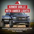 thumbnail image 2 of AMERICAN MODIFIED Armor Grille for 2016-2019 Chevy Silverado 1500, Matte Black, 2 of 12