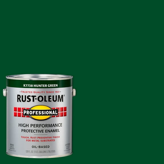 2 Pack, Hunter Green (400 Voc), Rust-Oleum Professional High Performance Gloss Protective Enamel Paint- Gallon