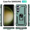 thumbnail image 6 of S23 Phone Case for Samsung S23 5G Case Galaxy S23 Case [ Military Grade ] Shock-Absorption Bumper Cover Anti-Scratch S23 Case with Ring Car Mount Kickstand for Samsung S23/S23 5G - Teal, 6 of 12