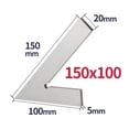 thumbnail image 2 of Flat Edge Square Ruler 45 Degree Angle Radius Gauge Set Precision Square Measuring Tool Machinist Square Multi Tool150X100mm, 2 of 7