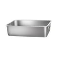 thumbnail image 2 of Caja de arena abierta, bandeja de arena de Metal, portátil, antiadherente, para todo tipo de arena para gatos, fácil de limpiar, bandeja de arena para 36x27x10cm, 2 of 8