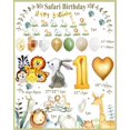 thumbnail image 5 of SPECOOL 1st Birthday Decorations Set Boy, Sage Green Gold Wild One Birthday Balloon Decorations with Foil Number Balloon, Jungle Safari Animals First Birthday Party Decorations for Kids, 5 of 8