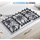 thumbnail image 4 of Parrilla de Gas Arol Empotrable 5 Quemadores Acero Inoxidable 86 cm P-IN5Q86B, 4 of 6