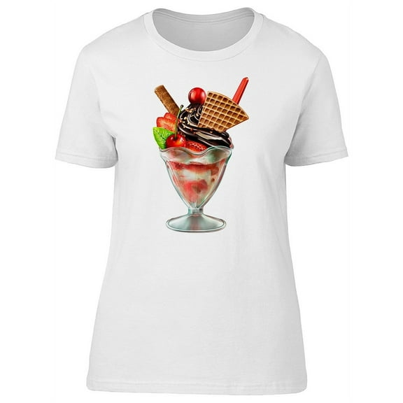 Cool Ice Cream Sundae T-Shirt Women -Image by Shutterstock, Female x-Large