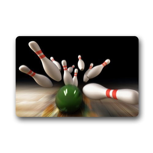 WinHome Bowling Ball Game Doormat Floor Mats Rugs Outdoors/Indoor