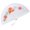 White, variant on Spanish Styles Double Face Dance Fan, Silk Fabric with Florals Pattern Fan for Stage and Celebration
