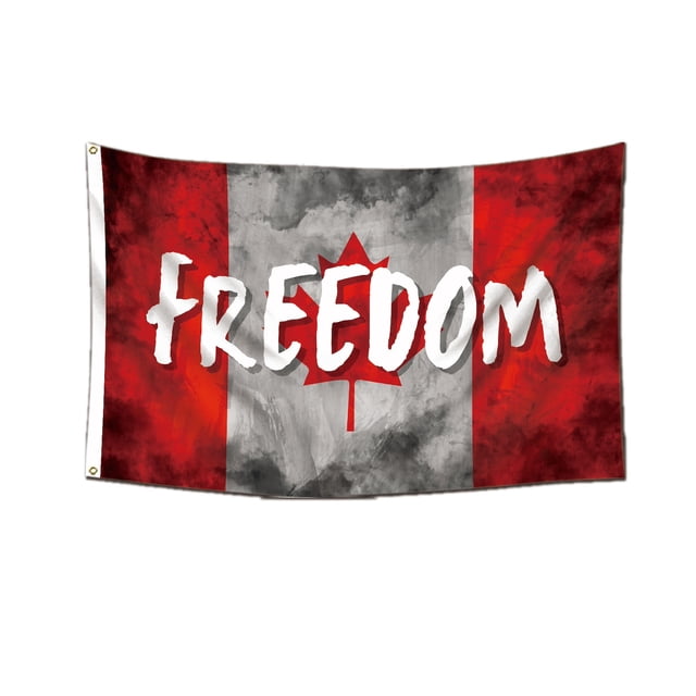 Tapiz para colgar en la pared con la bandera de las libertades canadienses, 60 x 90 cm