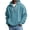 Cyan -AJ11, variant on Nestiefly Waffle Knit Hoodies for Men Quarter Zip Drawstring Hooded Sweatshirts Jackets, long sleeve relaxed cut Light Blue M