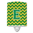 thumbnail image 1 of Carolines Treasures CJ1059-ECNL Letter E Chevron Green & Gold Ceramic Night Light, 1 of 1