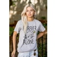 thumbnail image 3 of Cat Lady Forever Alone Funny Cynical Women's Graphic T Shirt Tees Brisco Brands S, 3 of 5
