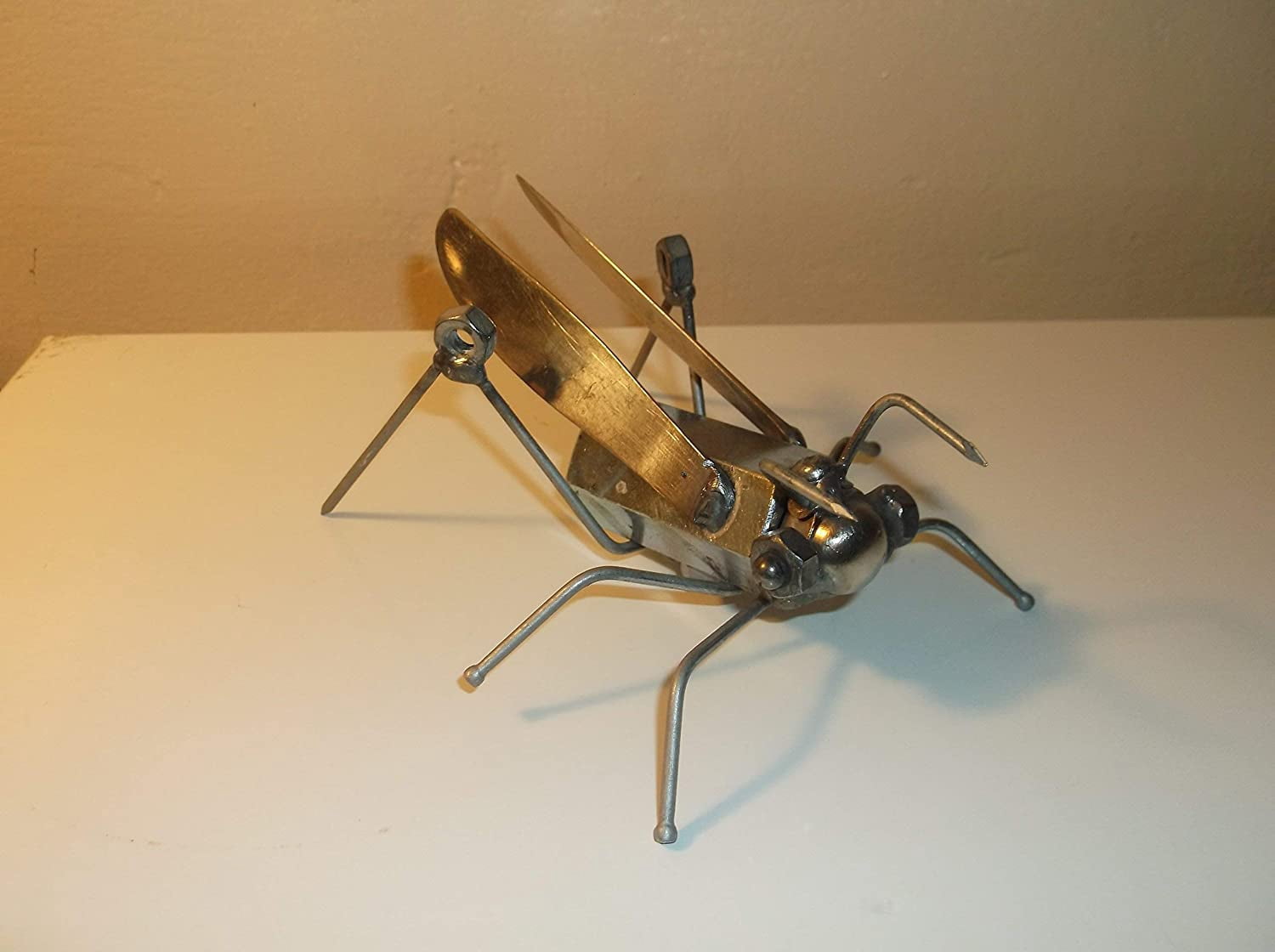 Grasshopper Metal Sculpture, Metal Garden Art