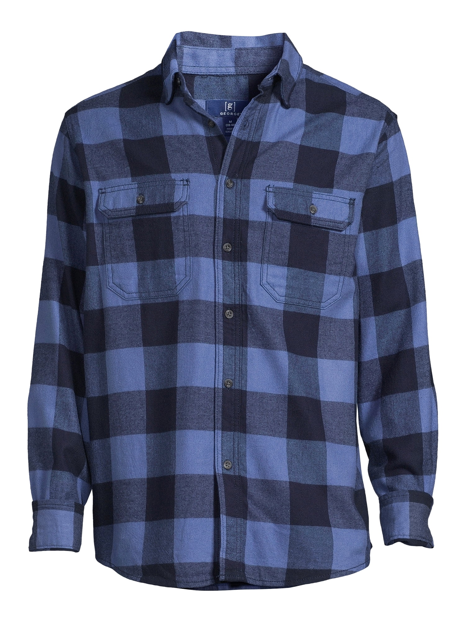 George Men's Long Sleeve Flannel Shirt
