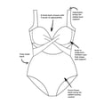 thumbnail image 5 of Swimsuits For All Women's Plus Size Cut Out Underwire One Piece Swimsuit 12 Multi, 5 of 5