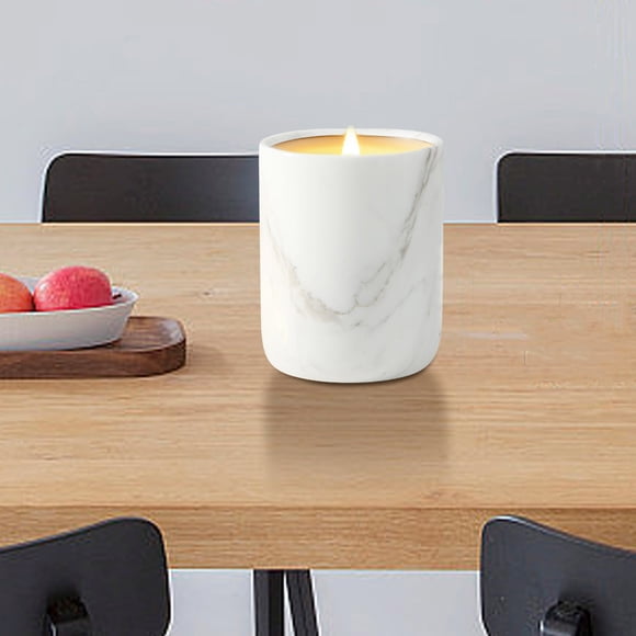 Candelabro de mármol con diseño de piedra natural para tocadores y estanterías, taza de decoración de lujo moderna para votivos, velas de té, almacenamiento, acento para el hogar regalable