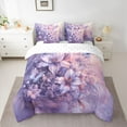 thumbnail image 3 of Manfei Purple Lily Flower Twin Bedding Sets 7-Piece for Women, Kawaii Butterfly Animal Bedding Comforter Set, Western French Style Reversible Sheet Sets, Luxury Bedroom Decor, 3 of 8