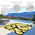 thumbnail image 3 of Yellow Geometric Outdoor Rug for Patio/Deck/Porch, Non-Slip Large Area Rug 6 x 9 Ft, Farmhouse Abstract Black White Striped Indoor Outdoor Rugs Washable Area Rugs, Camping Rug Carpet Runner, 3 of 8