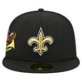 thumbnail image 2 of Men's New Era  Black New Orleans Saints Group Chat 59FIFTY Fitted Hat, 2 of 5