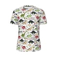 thumbnail image 5 of Wukai Dinosaur Print Men's Short-Sleeved Mesh T-Shirt,Quick-Dry Short Sleeve Workout T-Shirt-4X-Large, 5 of 8