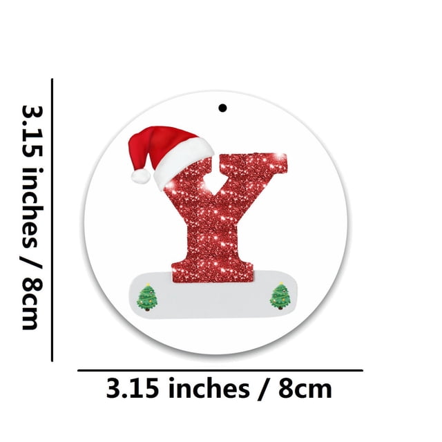 Birdeem Christmas Alphabet Decorations Personalized for Gift Christmas Tree Hanging Ornament Diy Decorations