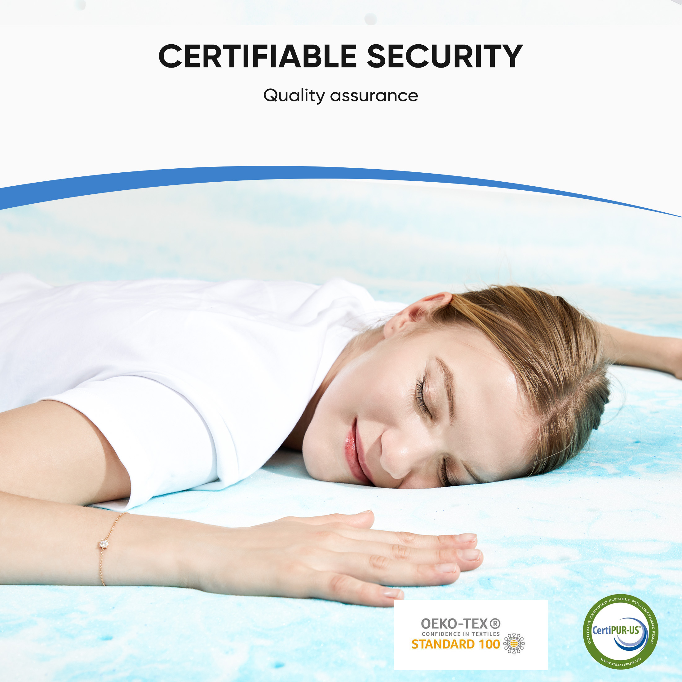 EDX 3-Inch Cool Gel Memory Foam Mattress Topper, Twin XL, CertiPUR-US photo 2
