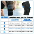 thumbnail image 5 of Vocoste 2pcs Knee Sleeves Knee Brace Knee Support Compression Brace for Women Men Nylon Black Size L, 5 of 6