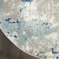 thumbnail image 4 of Nourison Concerto Distressed Ivory Grey Blue 7’10” x Round Area Rug (7 Round), 4 of 8