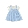 thumbnail image 2 of Faithtur Little Girls Dress, Lace Decoration Mesh Splicing Princess Skirt, 2 of 9