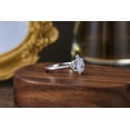 thumbnail image 4 of 14K White Gold Moissanite Cubic Zirconia Engagement Ring Jewelry Gifts, 4 of 5