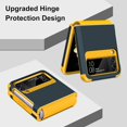 thumbnail image 2 of for Samsung Galaxy Z Flip 4 Case, Z Flip 4 Case with Upgraded Hinge Protection Dual Layer Hard PC Soft TPU Bumper Full Body Shockproof Flip 4 Phone Case for Galaxy Z Flip 4 5G Case - Blue, 2 of 7