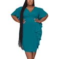 thumbnail image 3 of Vestido de verano para mujer, manga de murciélago, vestido de fiesta Sexy hasta la rodilla, vestidos elegantes y hermosos de talla grande, 3 of 5