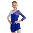 thumbnail image 3 of ZDHoor Kids Girls Shiny Rhinestone Mesh Tutu Figure Skating Dress,Sizes 6-16 Royal Blue-B 14, 3 of 7