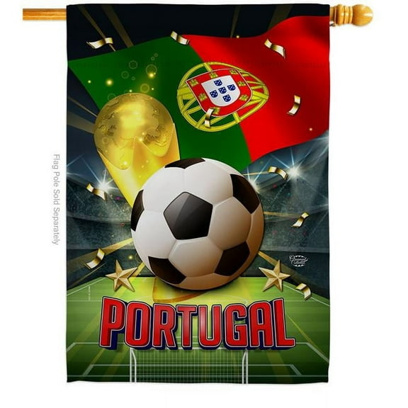 Ornament Collection H190135-BO 28 x 40 in. World Cup Portugal Sports Soccer Double-Sided Vertical Decoration Banner House & Garden Flag - Yard Gift