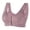 Purple, variant on POIUYTR Mature Women's Cotton Camisole - Front Button Wireless Bra Soft Cotton Linning for All-Day Comfort
