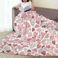 thumbnail image 6 of Pofeuu Hand Drawn Hearts Print Ultra-Soft Micro Fleece Blanket,for Bed Or Sofa,All Season Throw Blankets Flannel Blanket-40"x30", 6 of 7