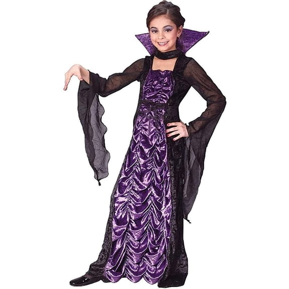 Fun World Vampire Countess of Darkness Girl's Halloween Fancy-Dress Costume for Child, L (12-14)