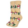 thumbnail image 4 of Fuzzy Babba Women's Holiday Penguin Slipper Socks, 1-Pack, Size 4-10, 4 of 5