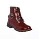 thumbnail image 1 of Botas Para Niñas Charol Vino Hebilla Moda Casual Cómoda rojo 23 Incógnita 031B1M, 1 of 5
