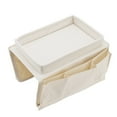 thumbnail image 2 of Sofa Tray, Side Pockets Smart Storage Couch Arm Table  For Home Beige, 2 of 8