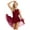 Wine Red, variant on YEAHDOR Womens High Low Skirted Lyrical Dance Dress Chiffon Cutout Back Leotard Dancewear
