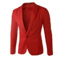 thumbnail image 4 of Entyinea Mens Suit Jacket Big And Tall Casual 2 Buttons Slim Fit Jacket Autumn Blazer Sport Coat L Red, 4 of 4