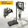 thumbnail image 3 of VIRNAZ 33 in. Portable Basketball Hoop & Goal System for Outdoor Indoor Court 5.5 - 9.5 ft. Easy Height Adjustable with Weight Bag, 3 of 8