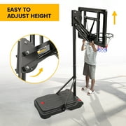 VIRNAZ 33 in. Portable Basketball Hoop & Goal System for Outdoor Indoor Court 5.5 - 9.5 ft. Easy Height Adjustable with Weight Bag