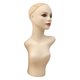 thumbnail image 5 of Cabeza de maniquí realista con hombro, estante de exhibición de sombreros, modelo de exhibición de peluca de cabeza de maniquí para bufanda, joyería, 58cm, 5 of 8
