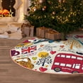 thumbnail image 5 of Rateoe London Symbols Pattern Christmas Tree Skirt with Ties , Christmas Tree Decorations, Farmhouse Christmas Decor Xmas Holiday Decorations-48", 5 of 6